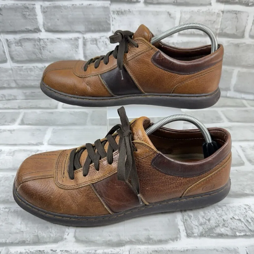 Skechers Men's Size 12 Vintage Brown Leather Chunky Y2K Oxford Shoes